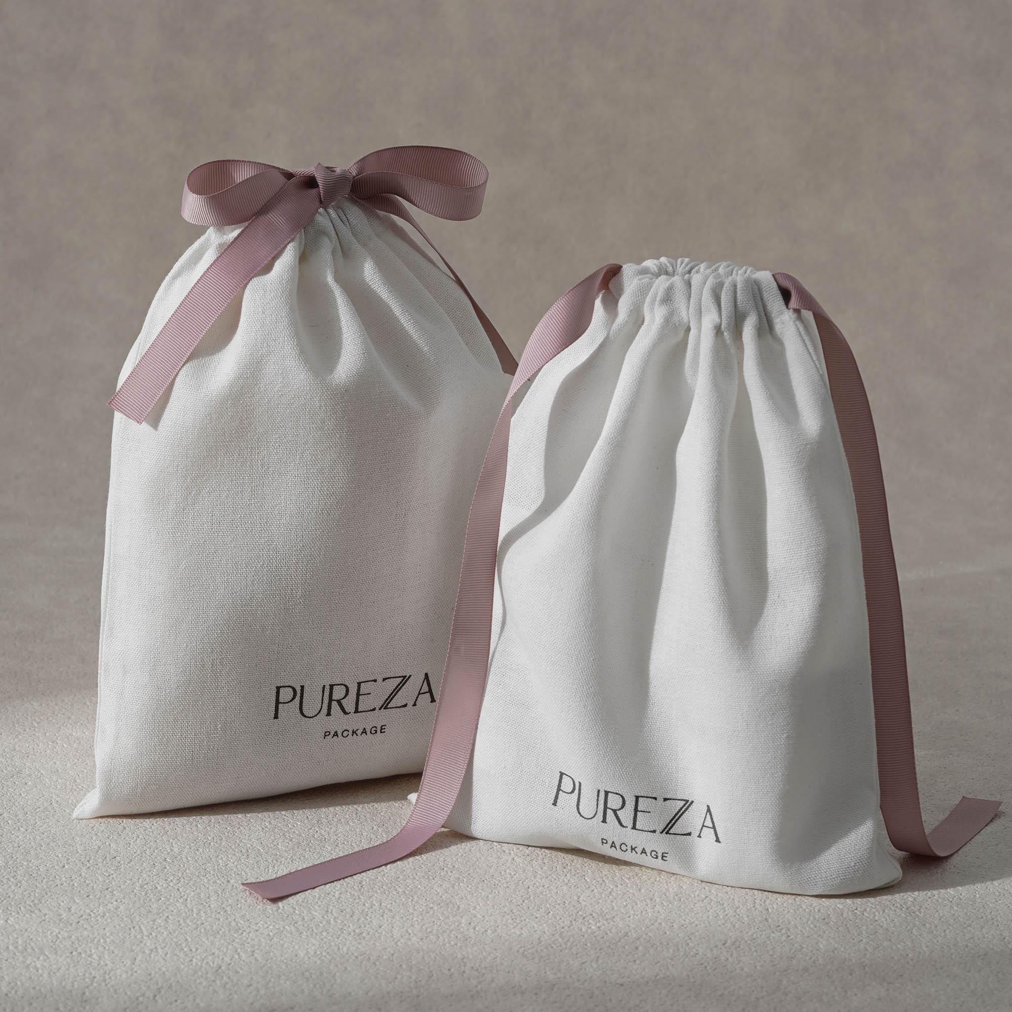 Luxury Skincare Packaging - Sac en coton avec cordon de