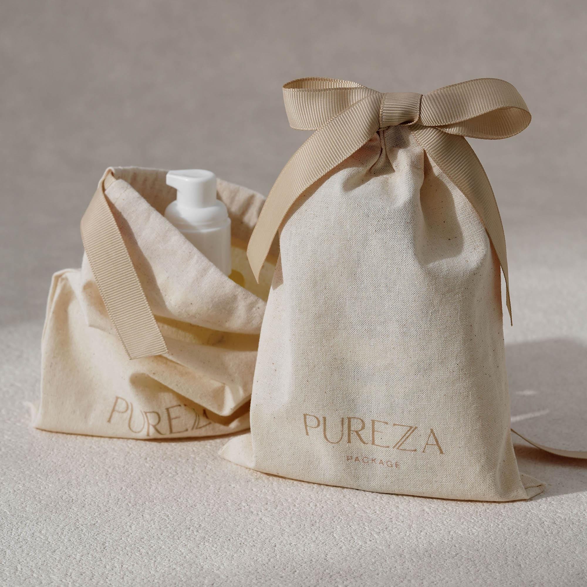 Pochette à cordon en coton nat - Luxury Skincare Packaging avis et prix
